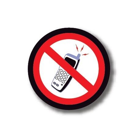 Ergomat 20in CIRCLE SIGNS - No Cell Phone DSV-SIGN 400 #0207 -UEN